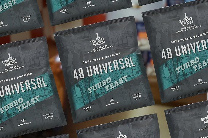 Bragman 48 Universal Спиртовые дрожжи Bragman 48 Universal для качественной браги из сахара.